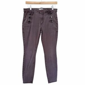 Loft Brown Sailor Skinny Pants Jeans Sz 28P